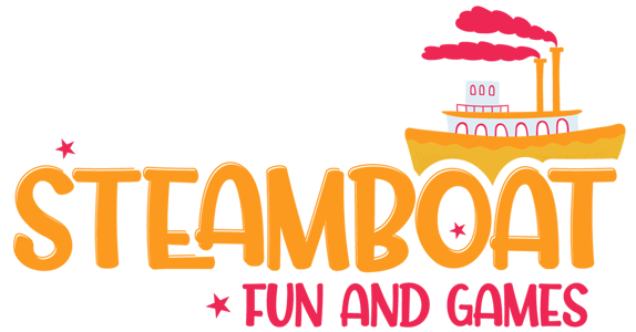 Steam Boat fun and gamed logo and illustration